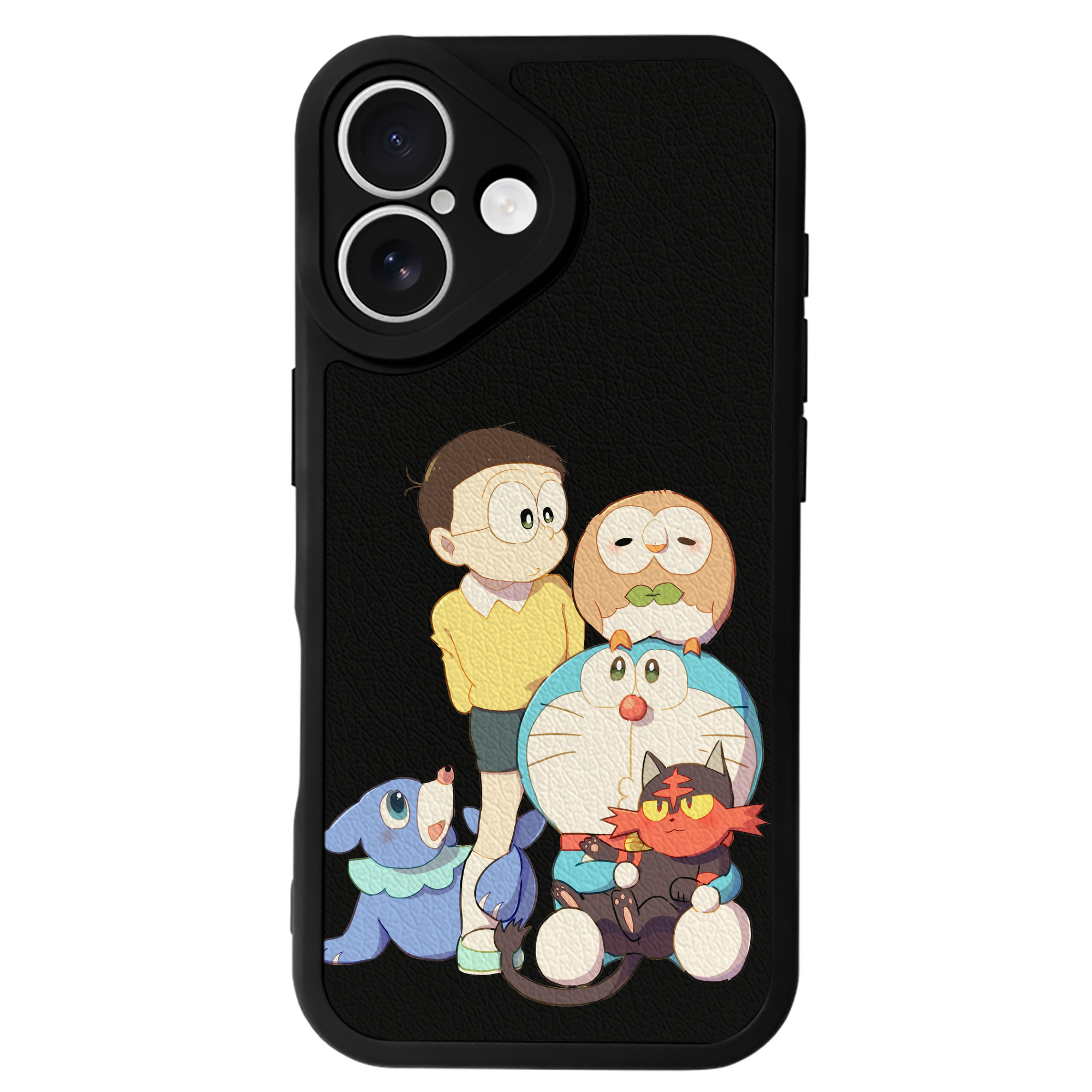（画像用） ドラえもん Doraemon 【iPhone 16シリーズ対応】シリコンスマホケース（レザー調） 材質：シリコン